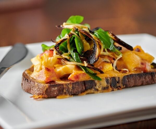 Breakfast Rarebit with Roasted Fennel and Arugula